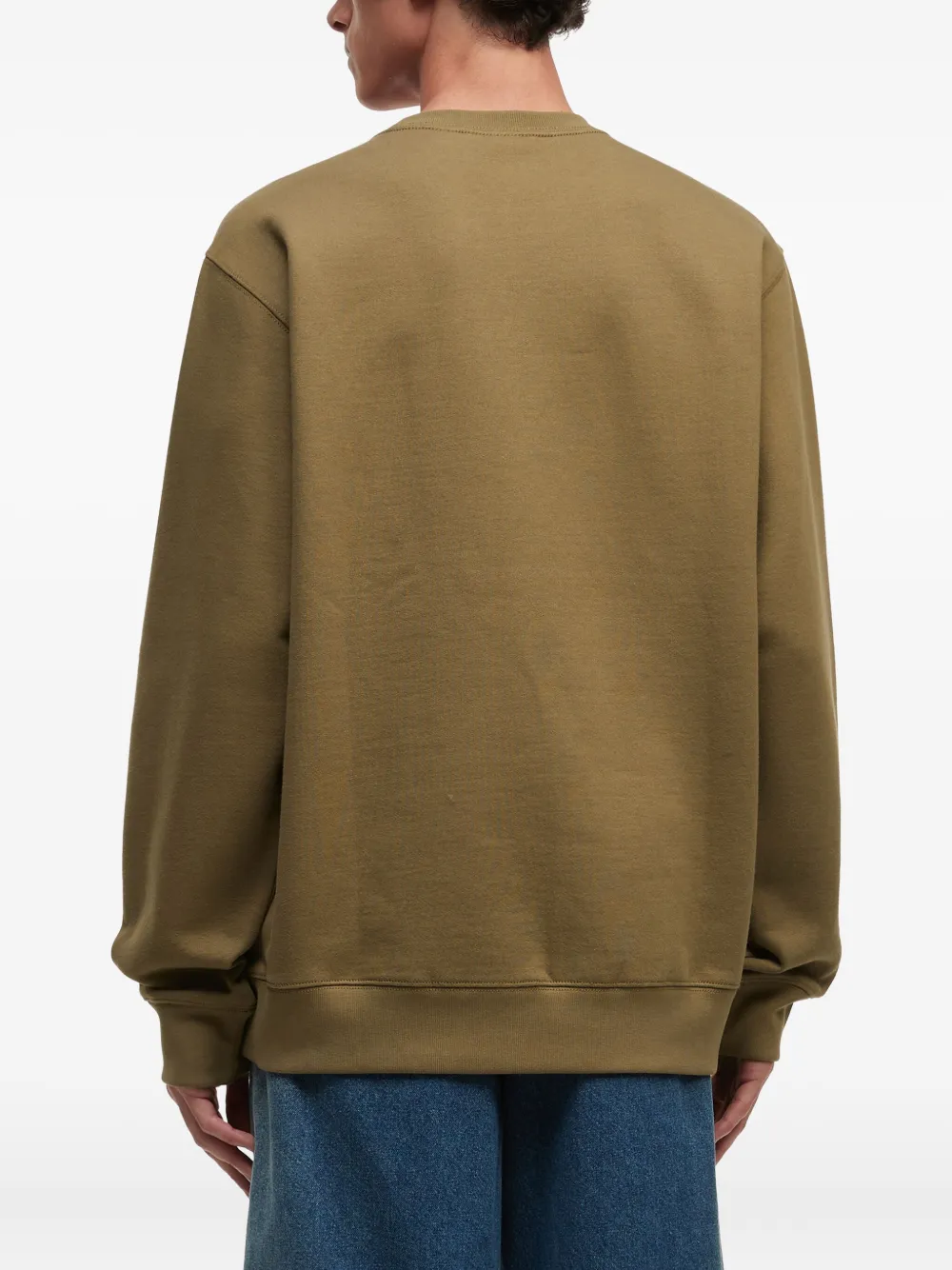 Alpha Industries Patch-pocket Crew-neck Sweatshirt In Green