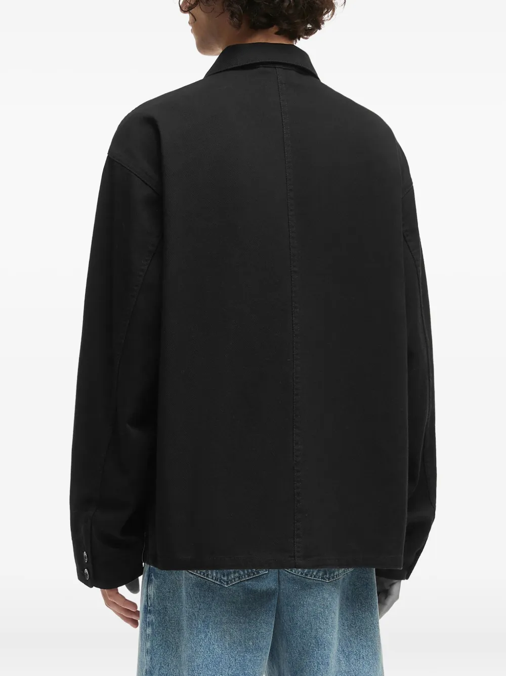 Alpha Industries Contrast-panel Cotton Jacket In Black