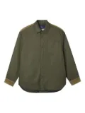 aftermaths quilted corduroy panel shirt - Green