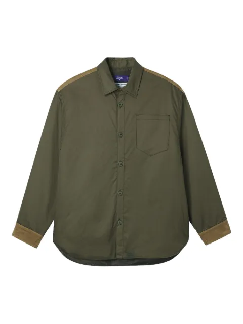 aftermaths quilted corduroy panel shirt
