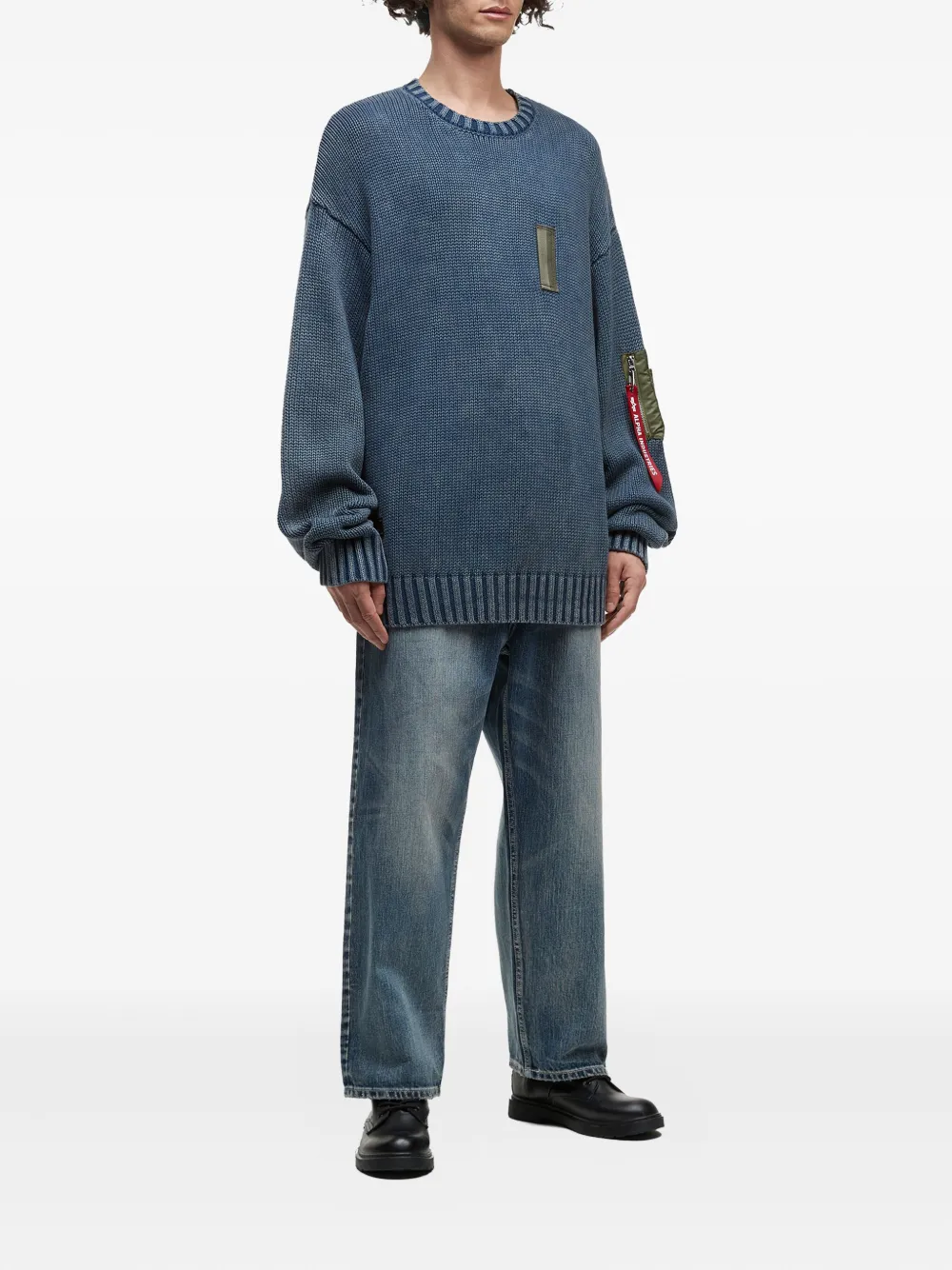 Alpha Industries pocket-patch crew-neck sweater | Knitted Sweaters | Image 2