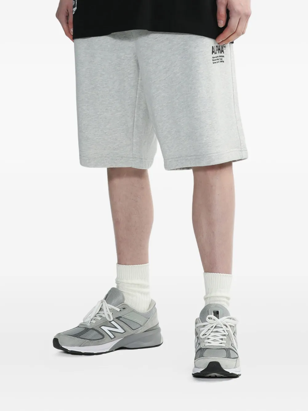 Alpha Industries Shorts met logopatch Grijs