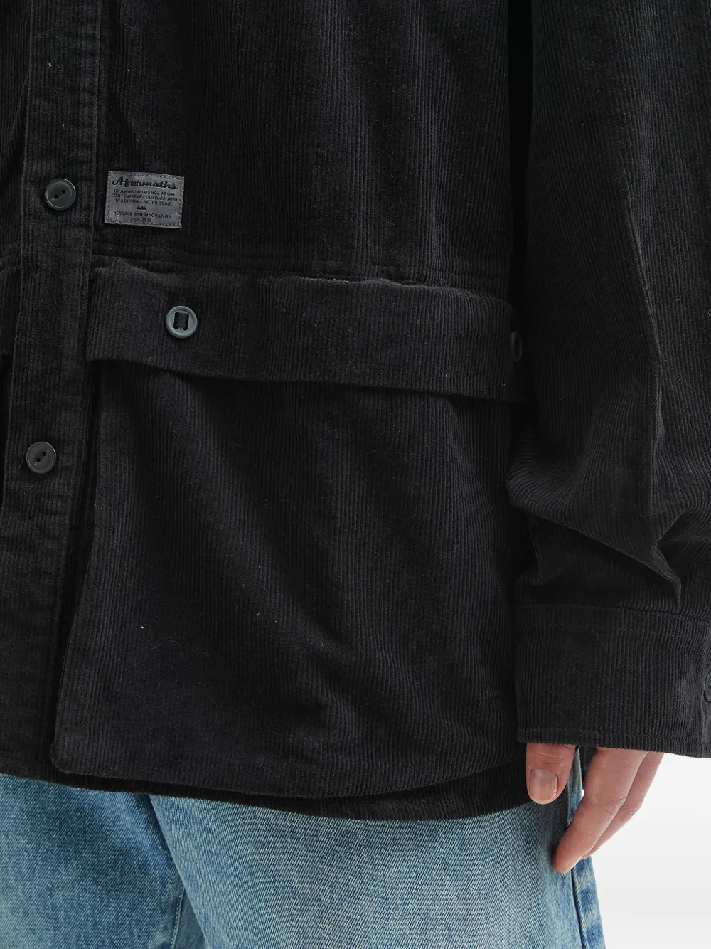 Aftermaths Corduroy Pocket Shirt In Black
