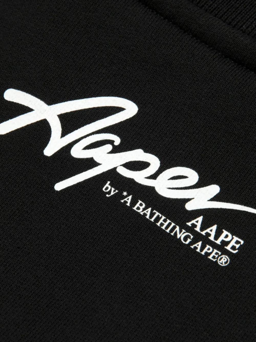 Aape By A Bathing Ape Embroidered Ape Head Ribbed Trim Cardigan In Black