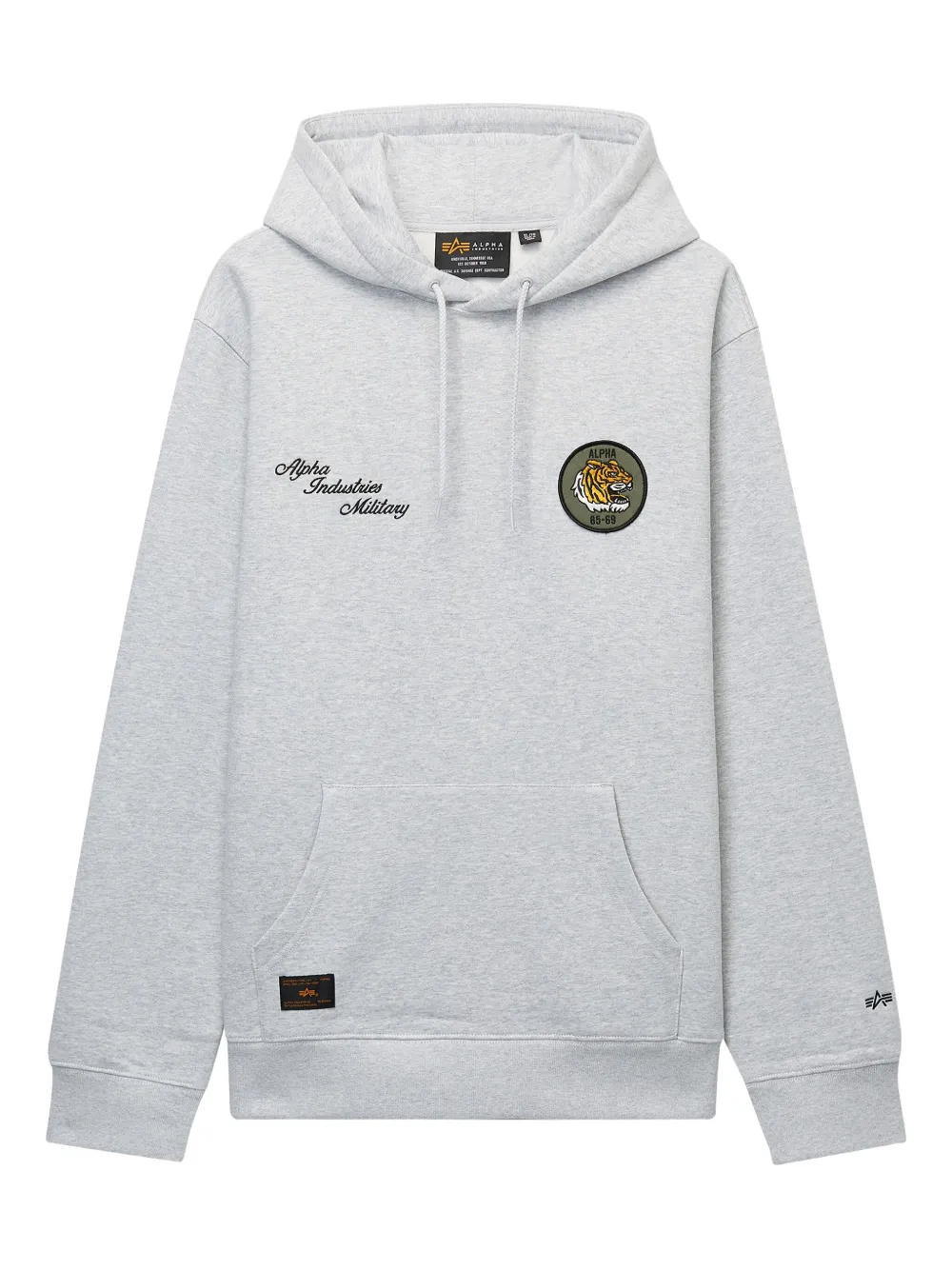 Alpha Industries embroidered-logo hoodie | Grey | Image 1