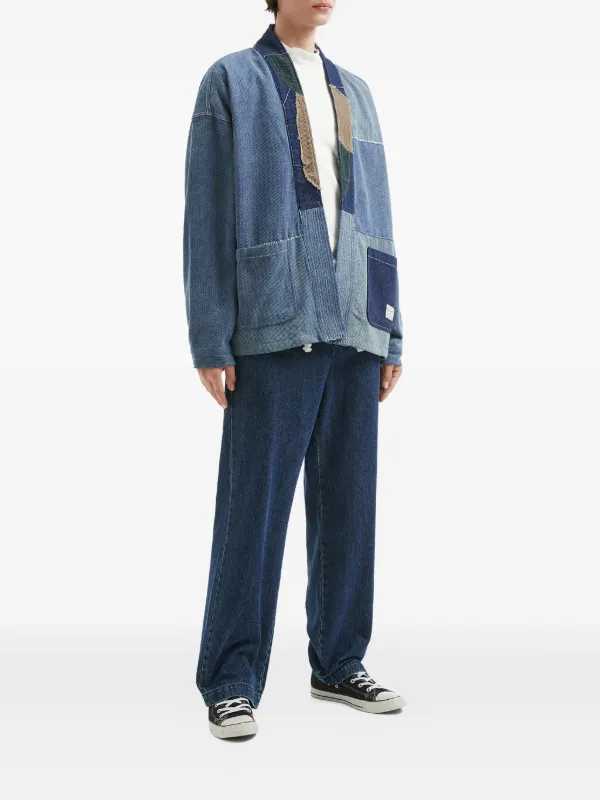 Aftermaths パッチワーク デニムジャケット | ブルー | FARFETCH JP