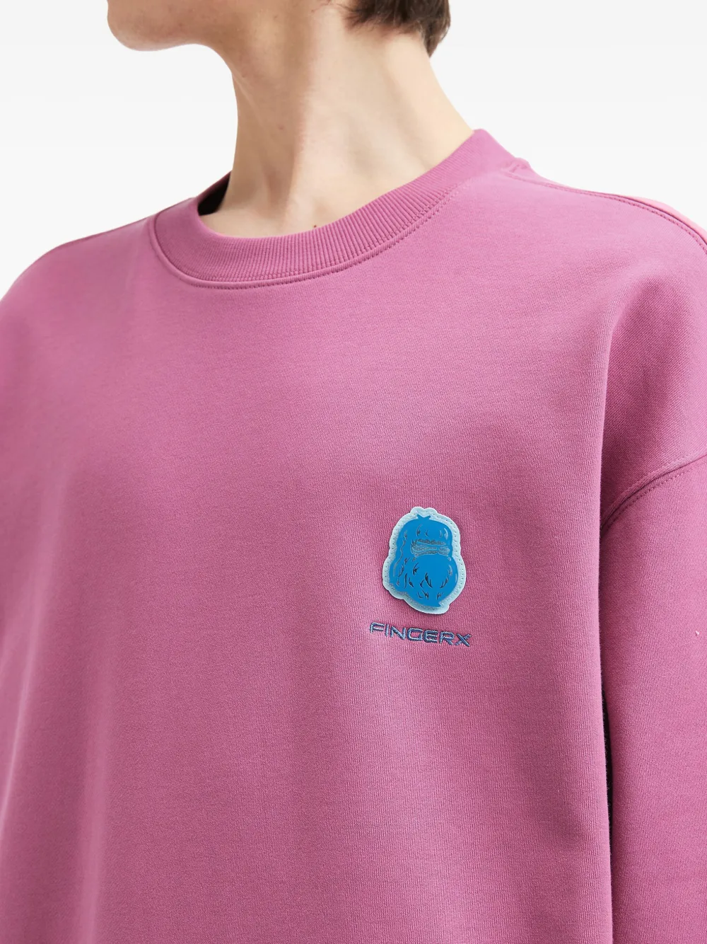 Fingercroxx Embroidered Crew-neck Sweatshirt In Multi