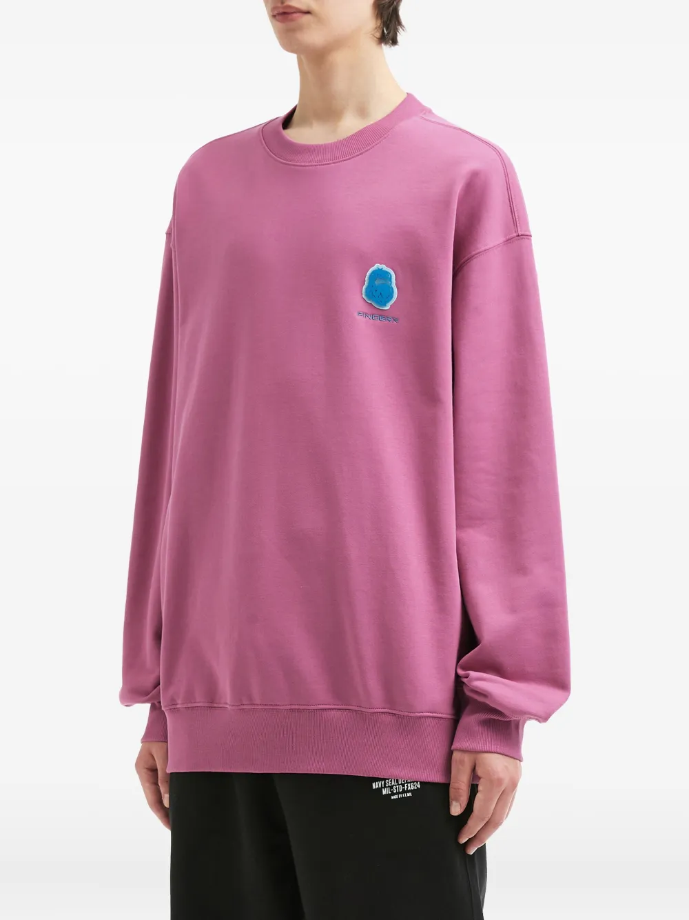 Fingercroxx Embroidered Crew-neck Sweatshirt In Multi