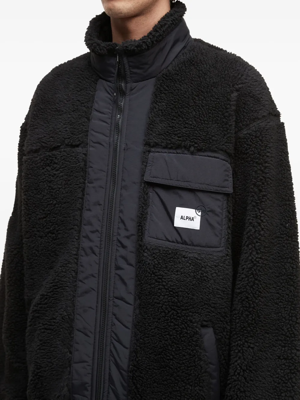 Alpha Industries Patch-pocket Jacket In Black