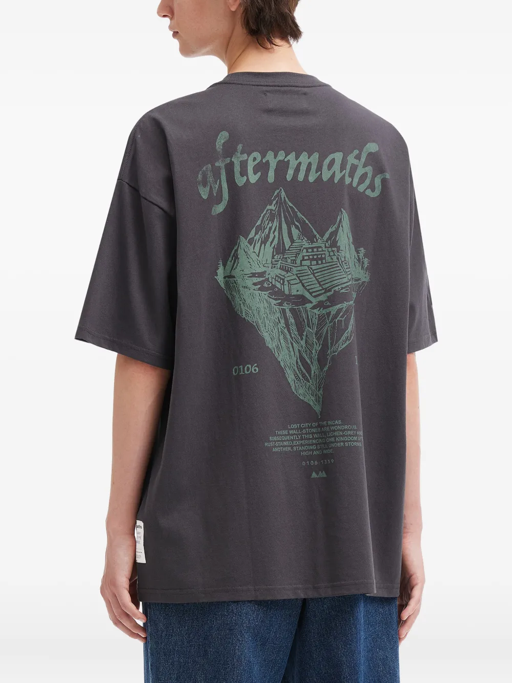 Aftermaths Mountain-graphic T-shirt In Black