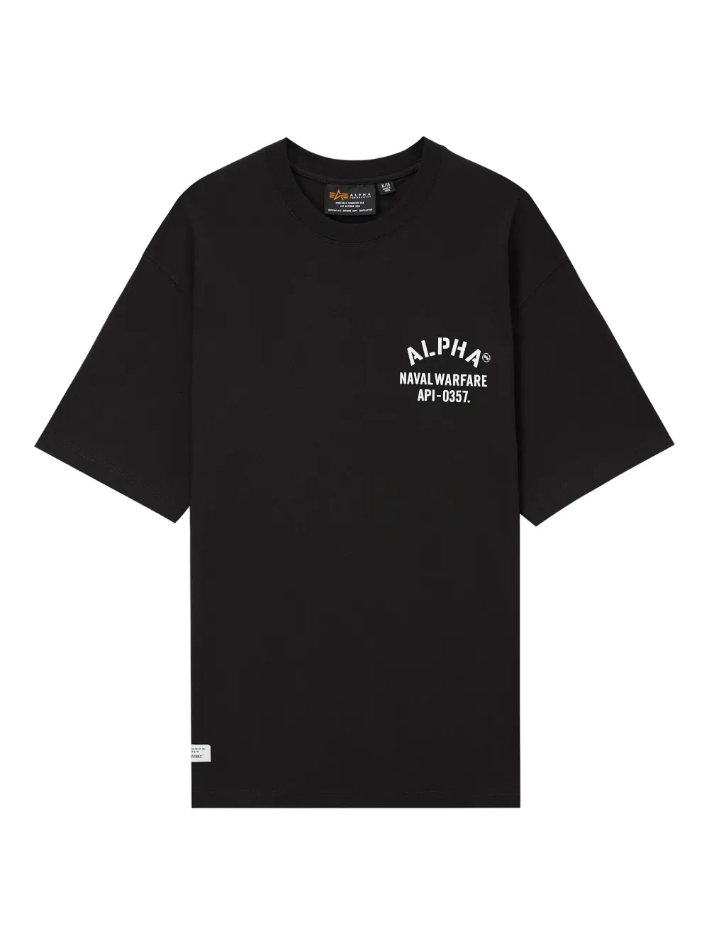 Alpha Industries print-detail cotton T-shirt | Black | Image 1