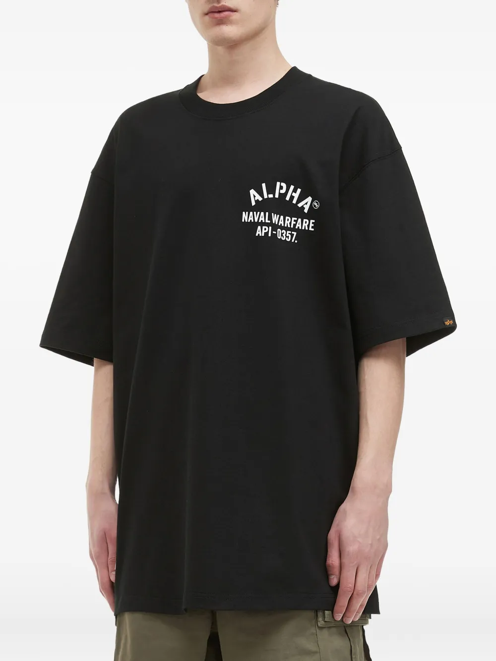 Alpha Industries T-shirt met print Zwart