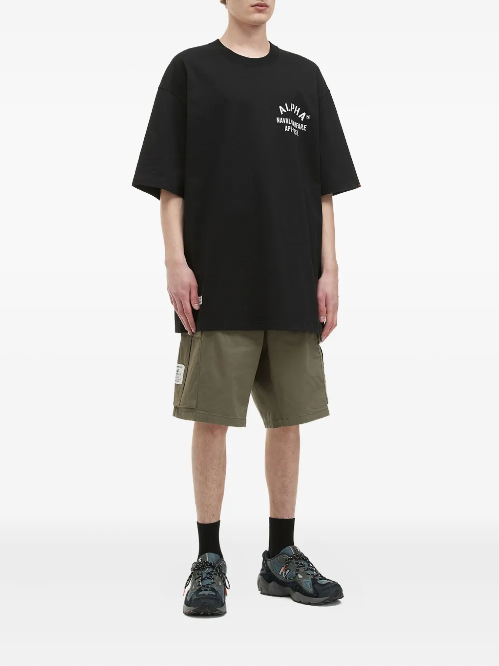 Alpha Industries T-shirt met print - Zwart