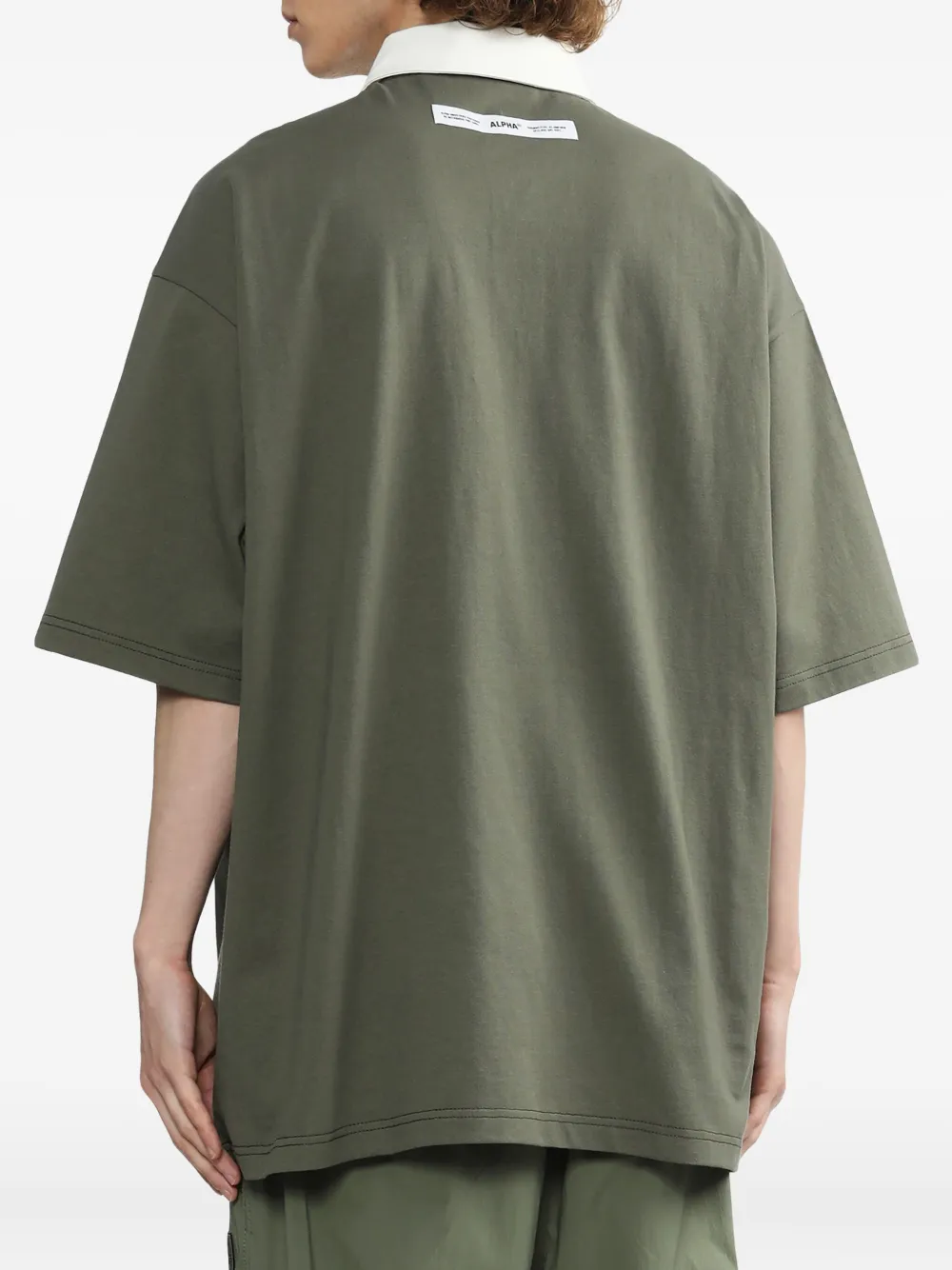 Alpha Industries Panelled Rugby Polo Shirt In Green