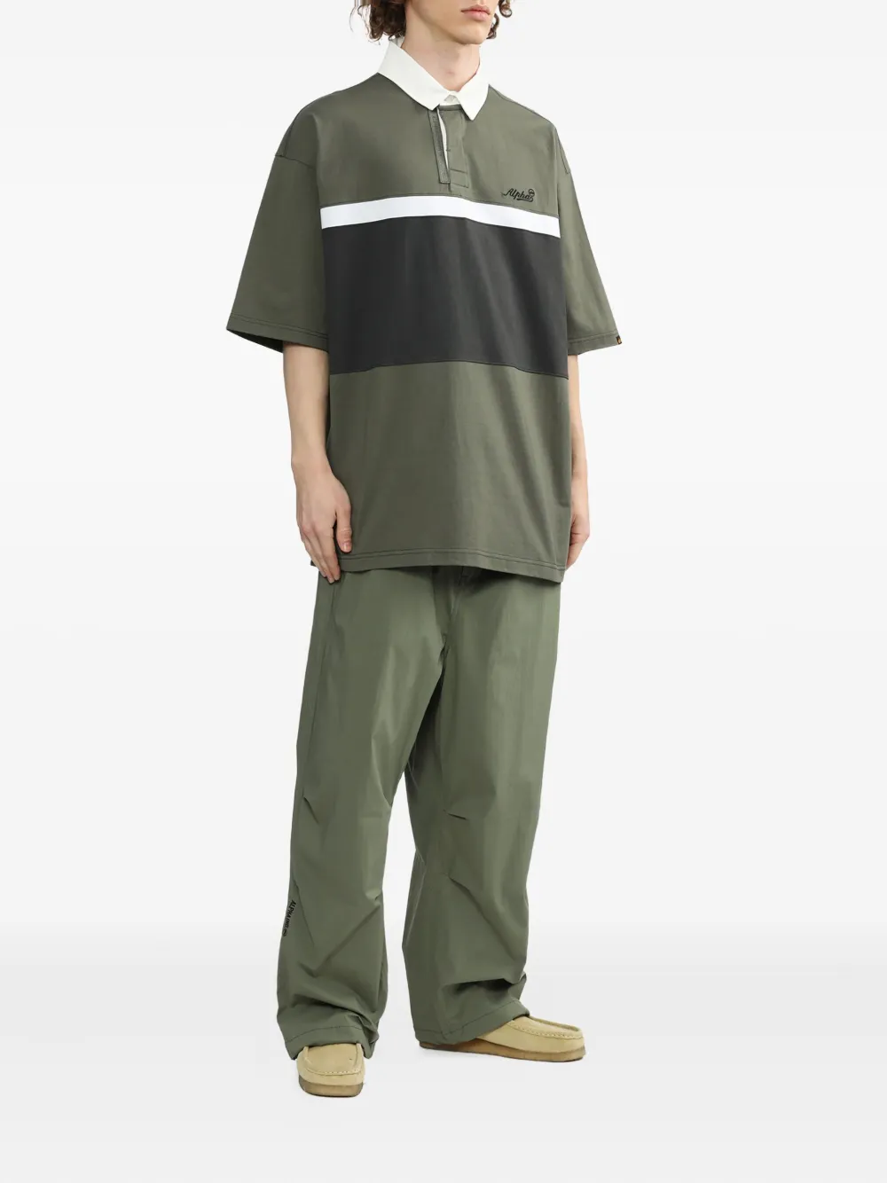 Alpha Industries Poloshirt met vlakken - Groen