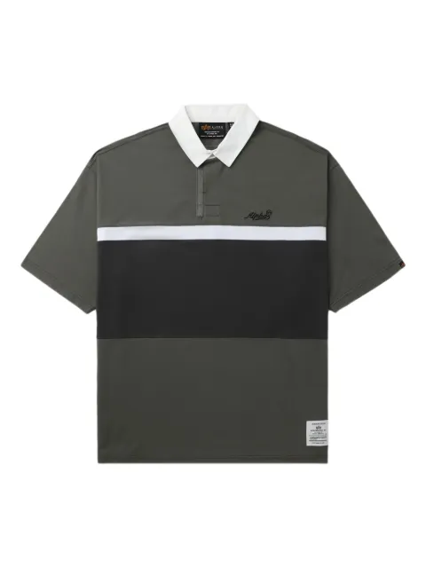Alpha Industries panelled rugby polo shirt