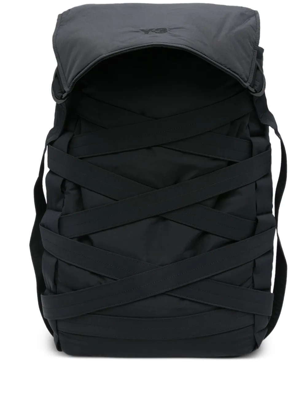 Y-3 strap-detail backpack | Black | Image 1