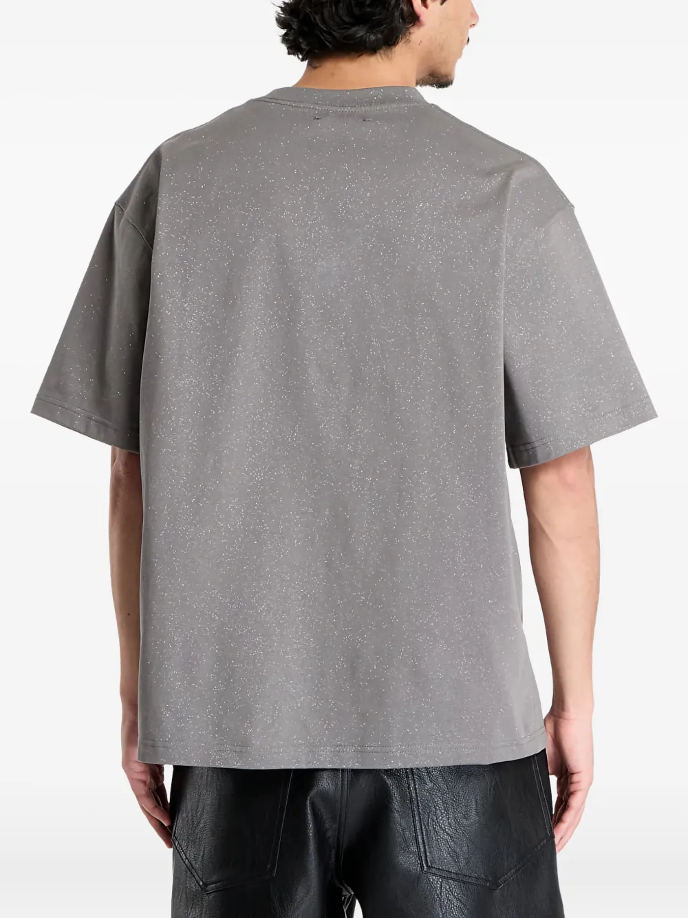 Pleasures T-shirt met logoprint Grijs