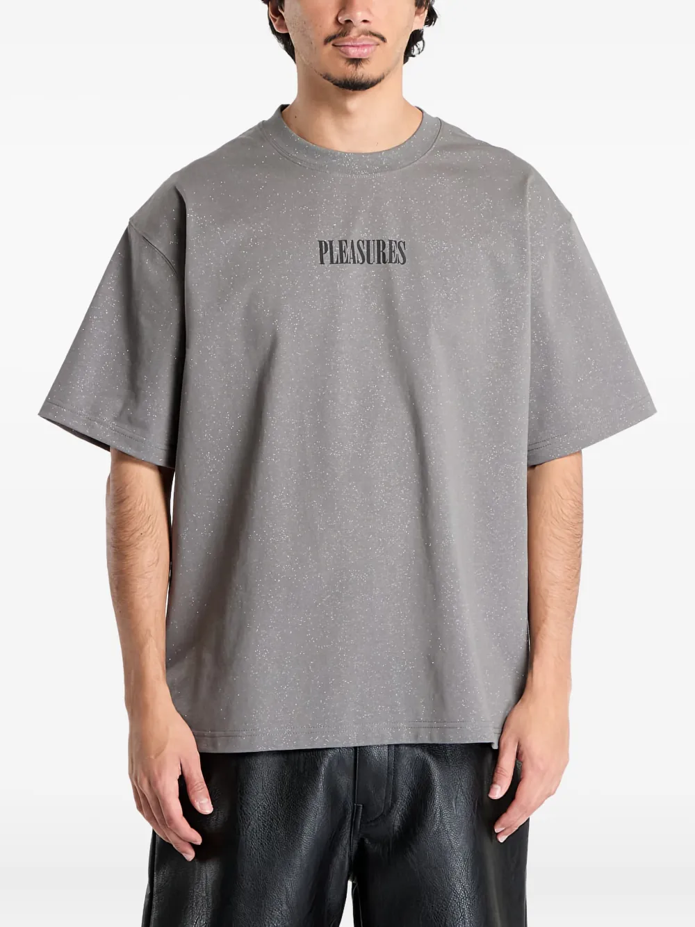 Pleasures logo-print T-shirt | Grey | Image 1