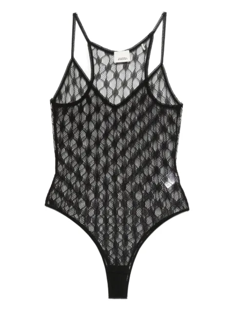 ISABEL MARANT geometric-pattern lace bodysuit