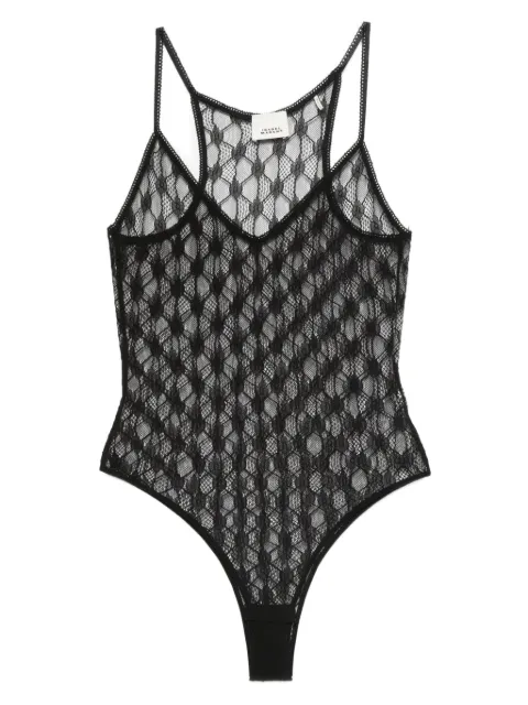 ISABEL MARANT geometric-pattern lace bodysuit