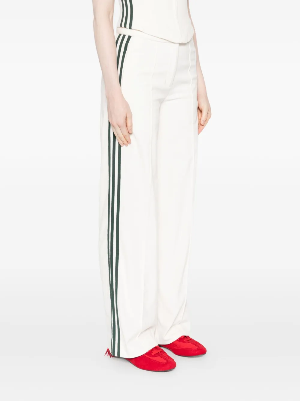 Adidas サイドストライプ パンツ | ホワイト | FARFETCH JP