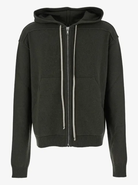 Rick Owens zip-up knit hoodie