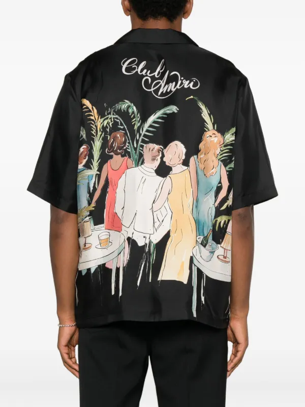 AMIRI プリント ショートスリーブシャツ | ブラック | FARFETCH JP