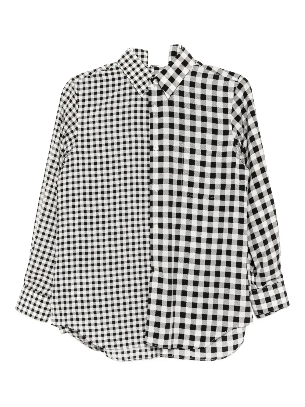 Comme Des Garçons Layered Plaid Shirt In Multi