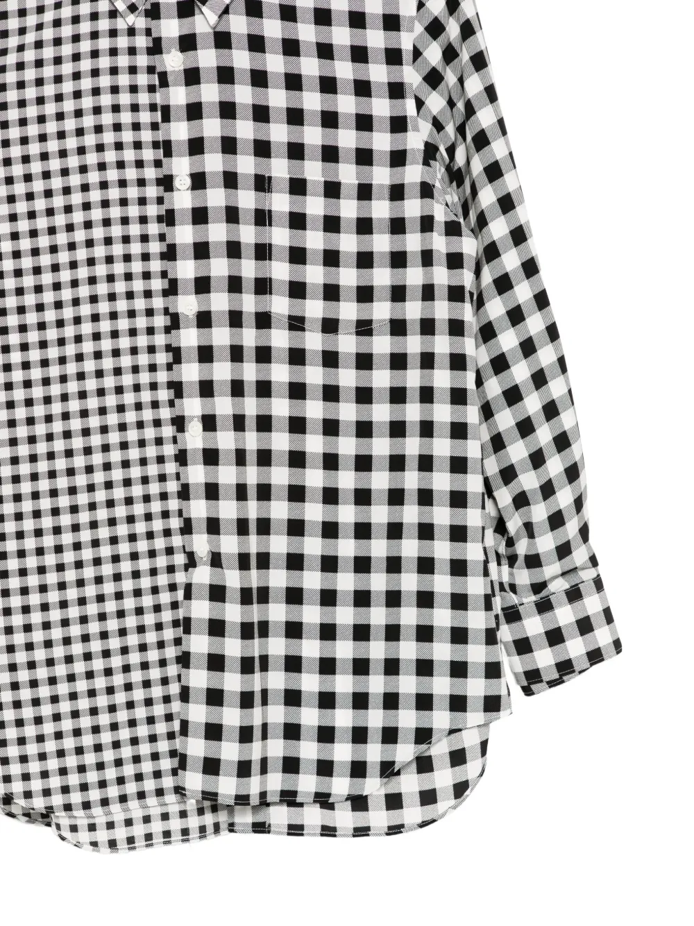 Comme Des Garçons Gelaagde geruite blouse Zwart