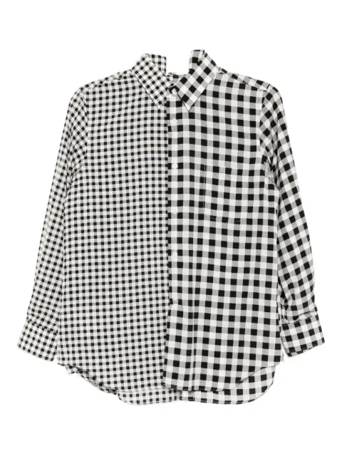 Comme Des Garçons قميص كاروهات مضفرة بطبقات