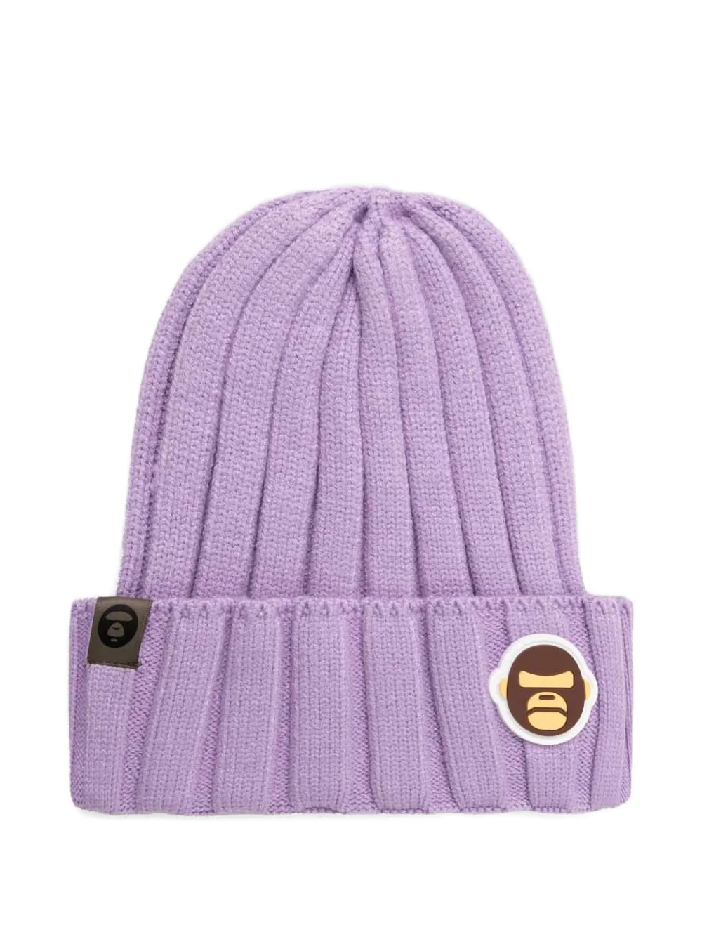 AAPE BY *A BATHING APE® Aldo ribbed logo-patch beanie | Purple | Image 1