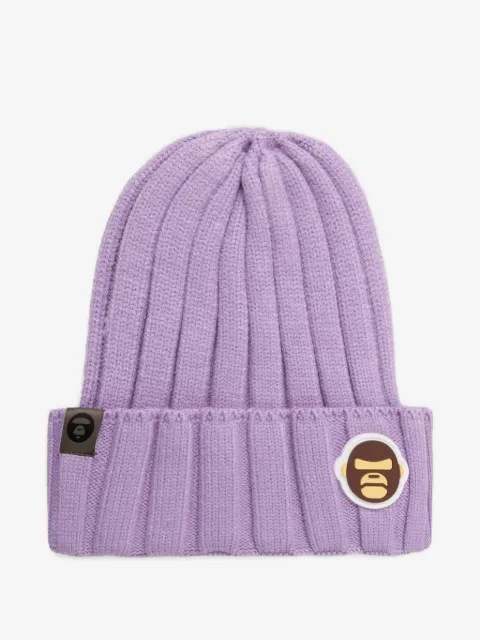 A BATHING APE® Aldo ribbed logo-patch beanie