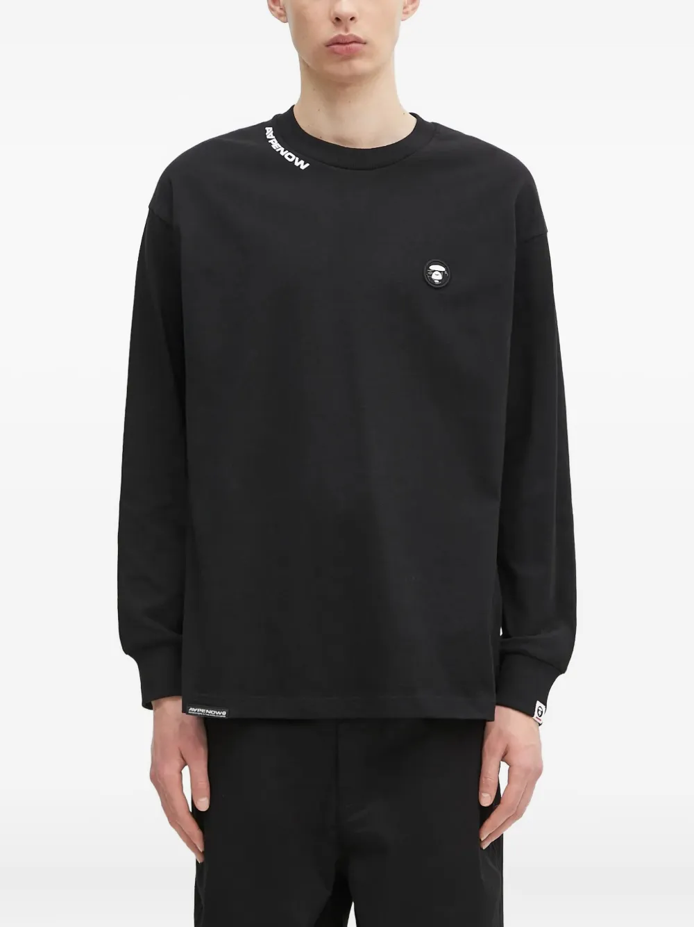 AAPE BY *A BATHING APE® ロゴ ロングTシャツ | ブラック | Image 1
