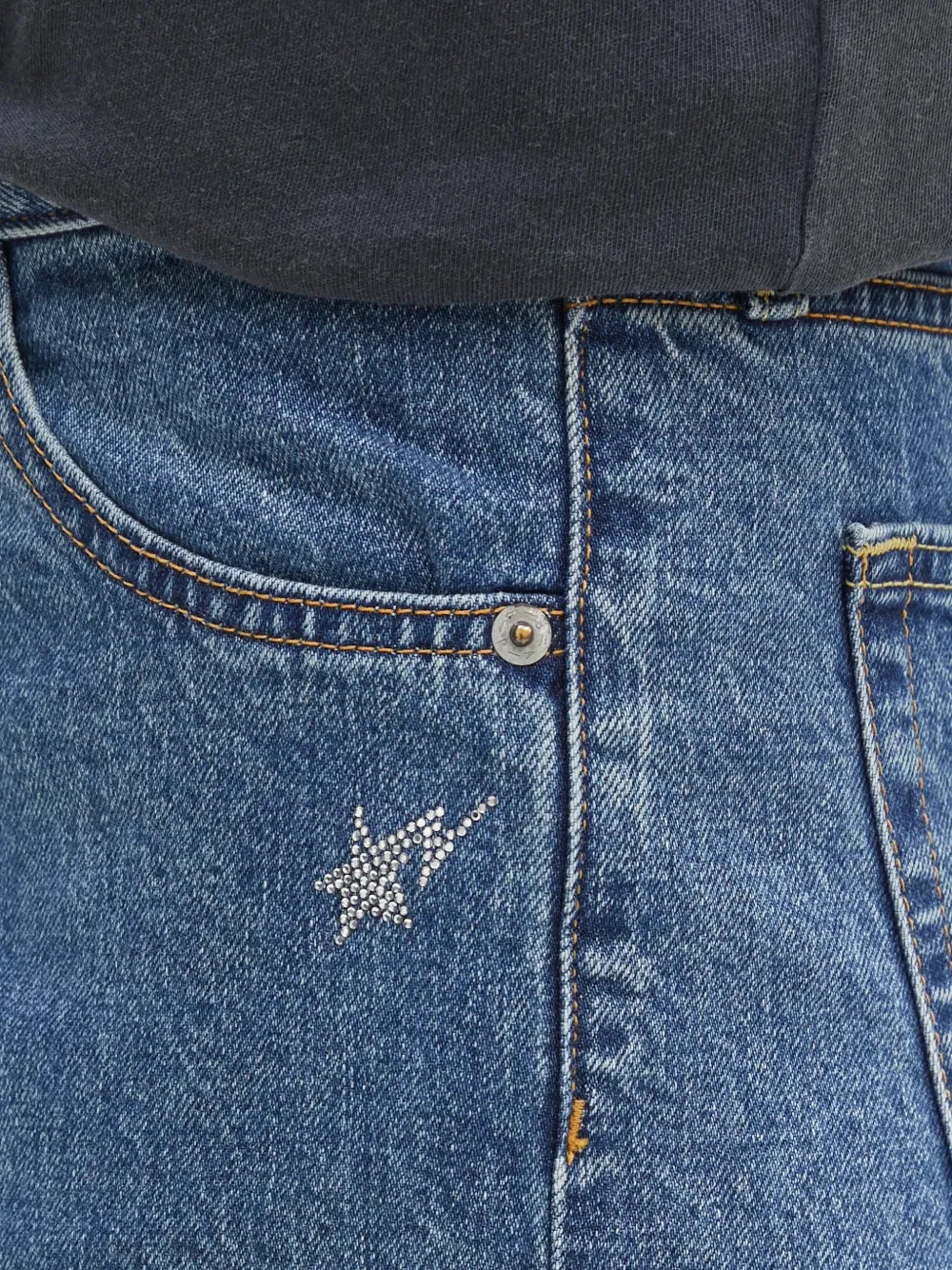 A BATHING APE Jeans met verfraaid detail Blauw