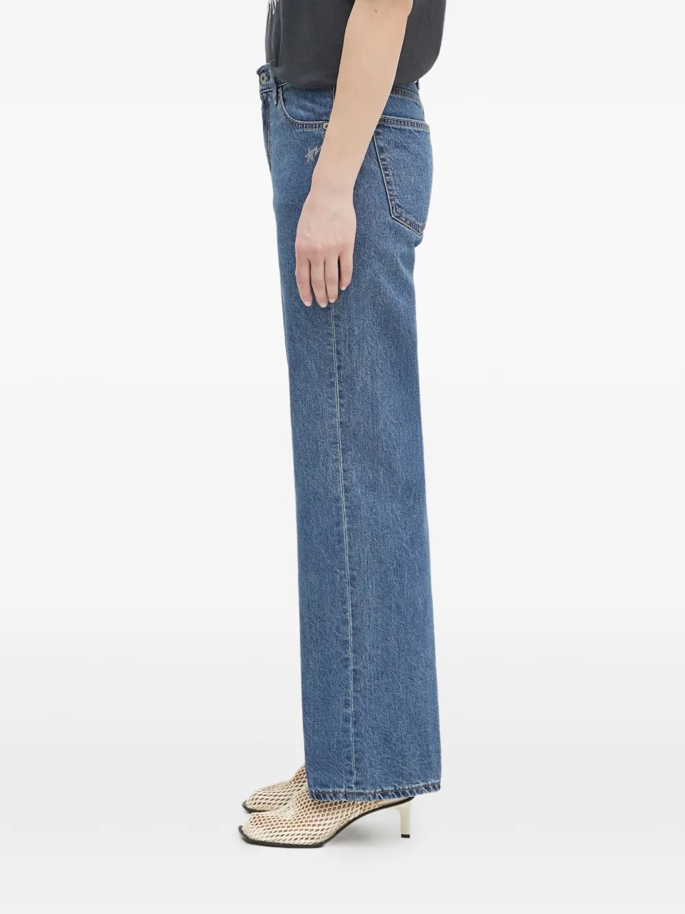 A BATHING APE Jeans met verfraaid detail Blauw