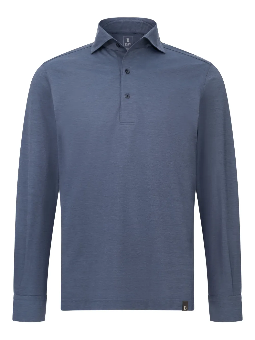 Boggi Milano long-sleeve polo shirt | Blue | Image 1