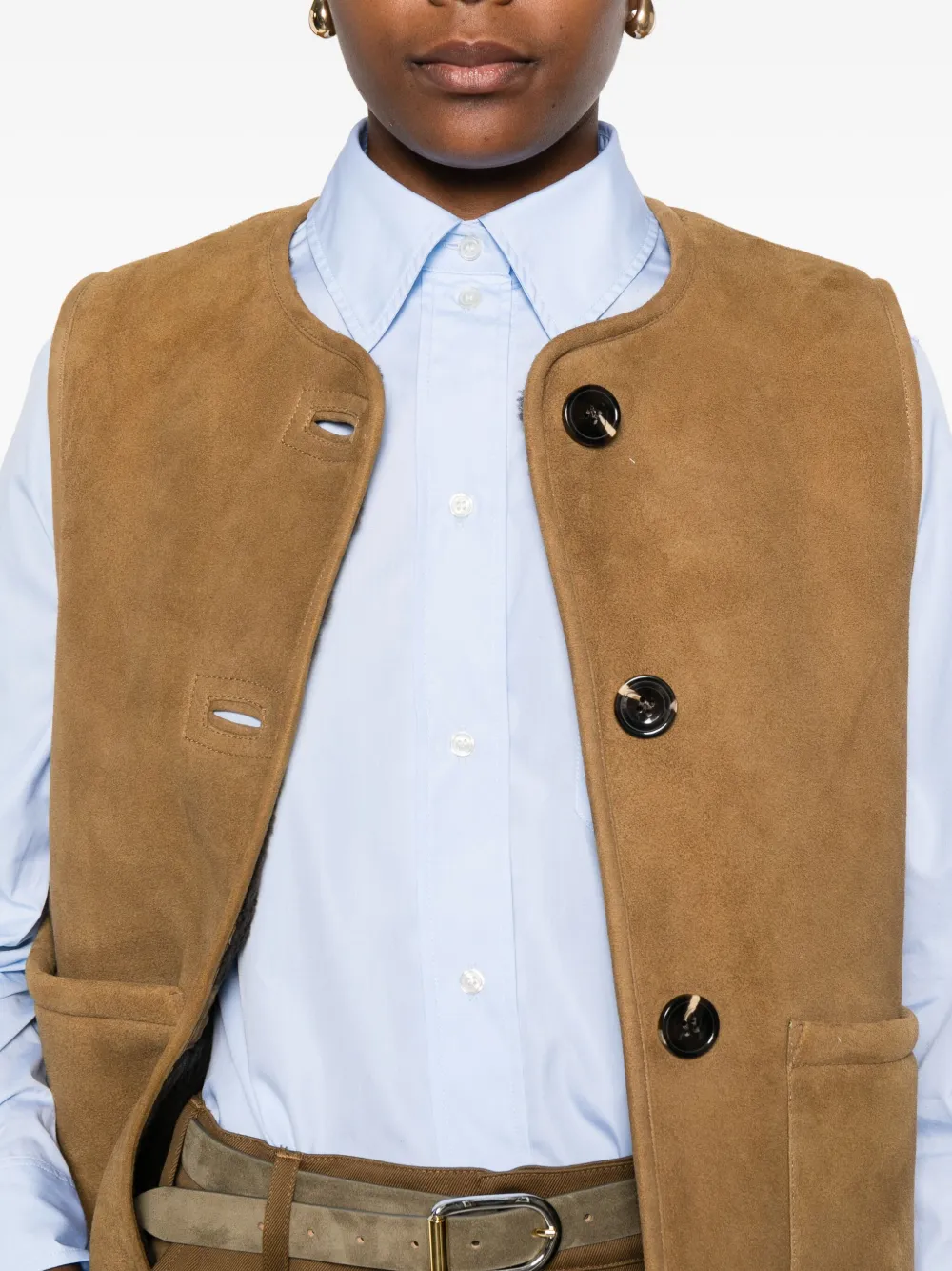 Soeur Blouse verfraaid met saffier Blauw