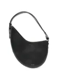 Soeur crescent leather shoulder bag - Black