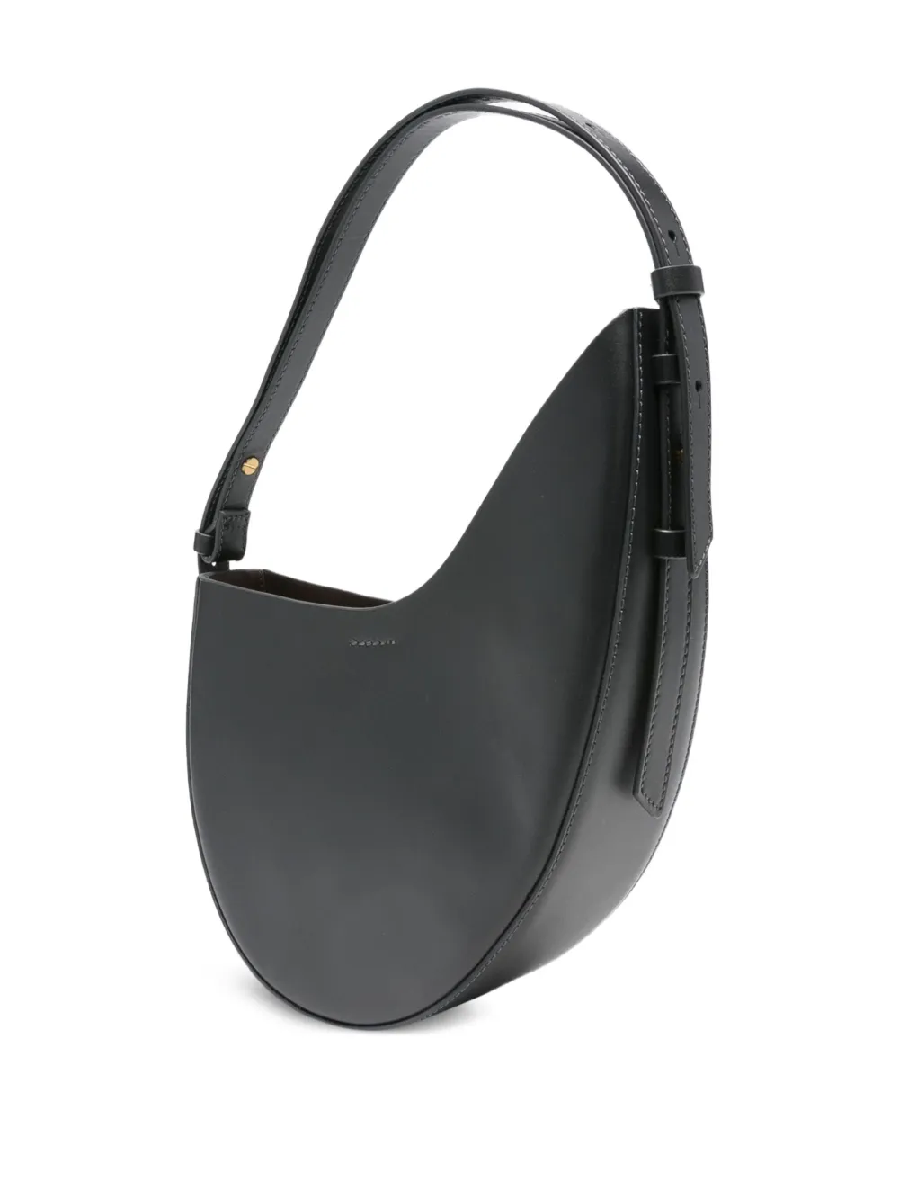 Soeur Crescent leren schoudertas Zwart