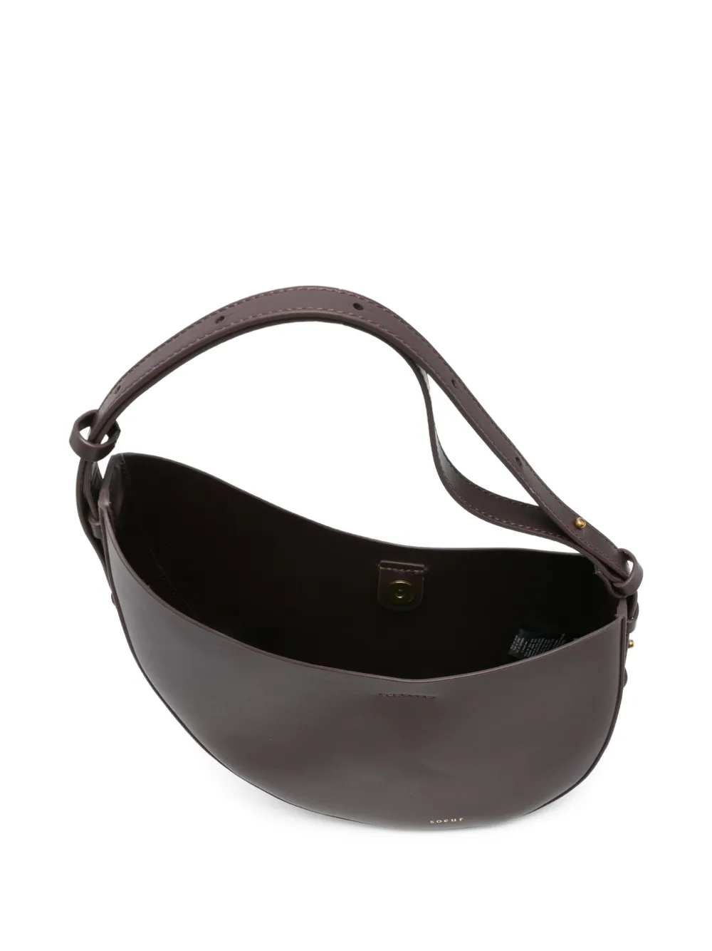 Soeur Halvemaanvormige leren schoudertas BOR09 DARK BURGUNDY