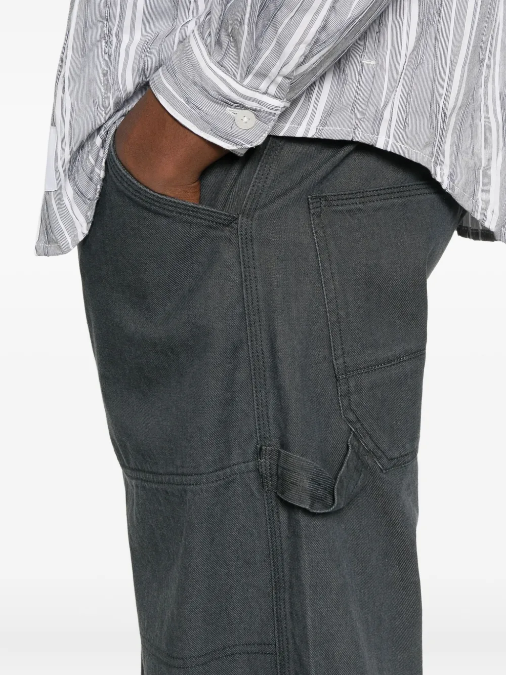 Trc Panelled Pocket Jeans In Green