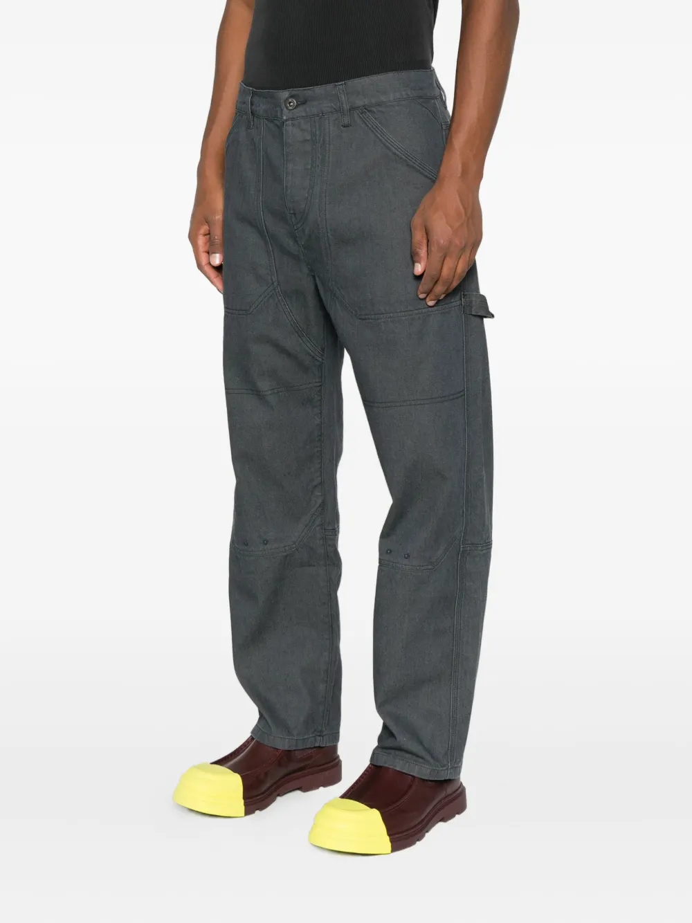 Trc Panelled Pocket Jeans In Green