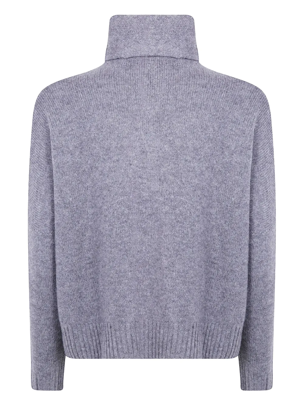 Kujten Tila Long Sleeve Turtleneck Knit Sweater In Gray