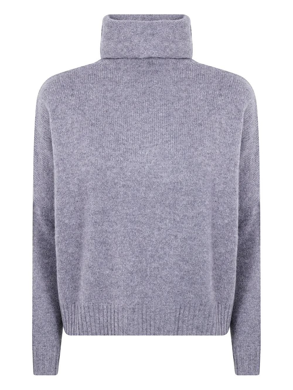 Kujten Tila Long Sleeve Turtleneck Knit Sweater In Gray