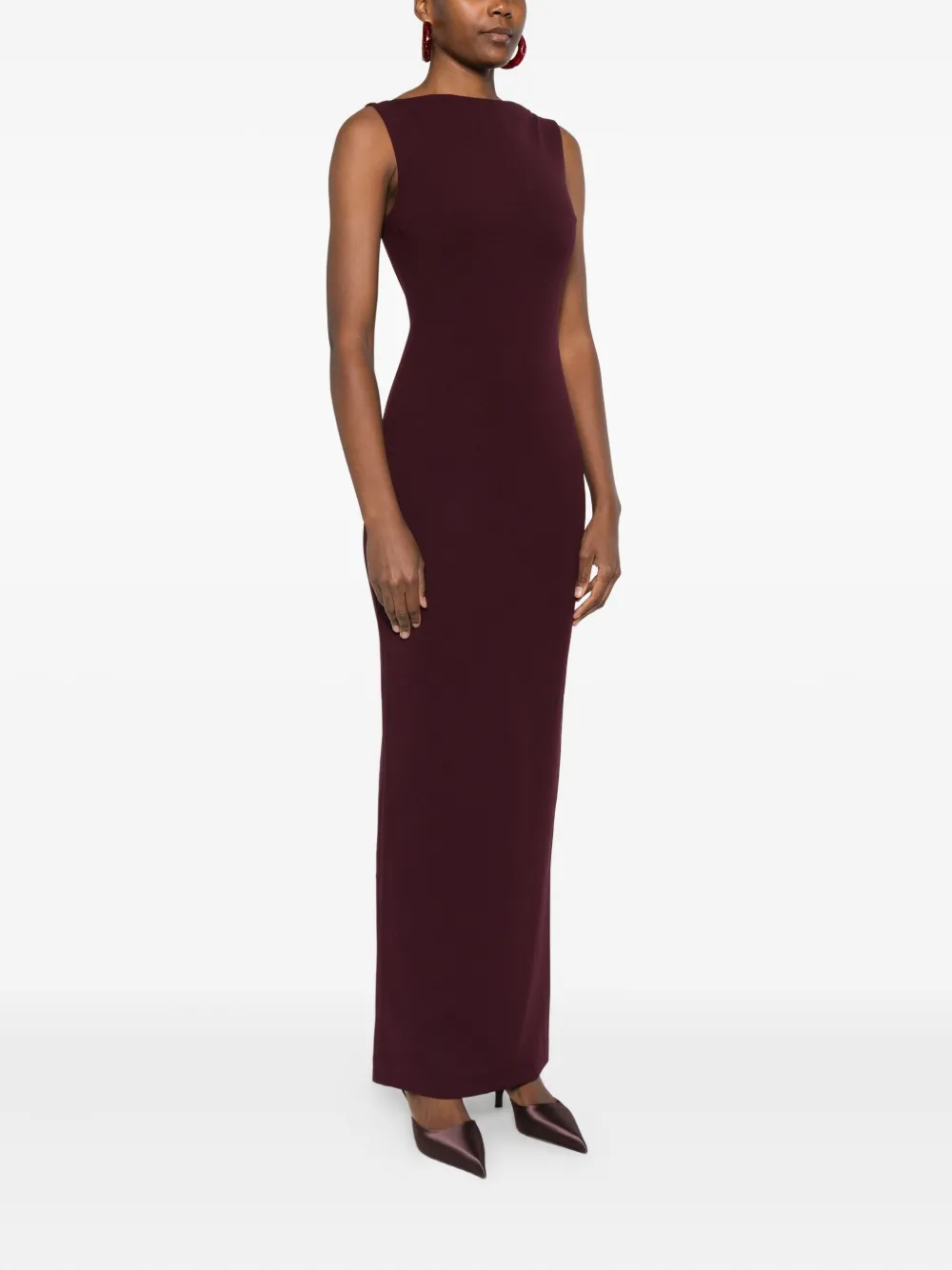 Solace London Imogen mouwloze maxi-jurk Paars
