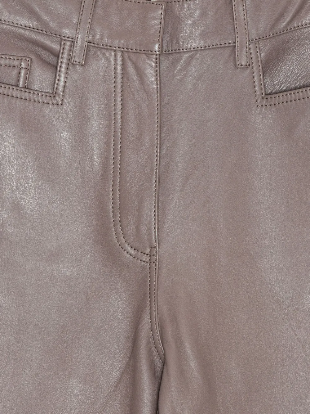Remain Birger Christensen High-waist Leather Pants In Brown