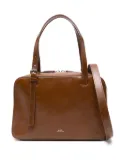 A.P.C. buckle-fastening leather shoulder bag - Brown