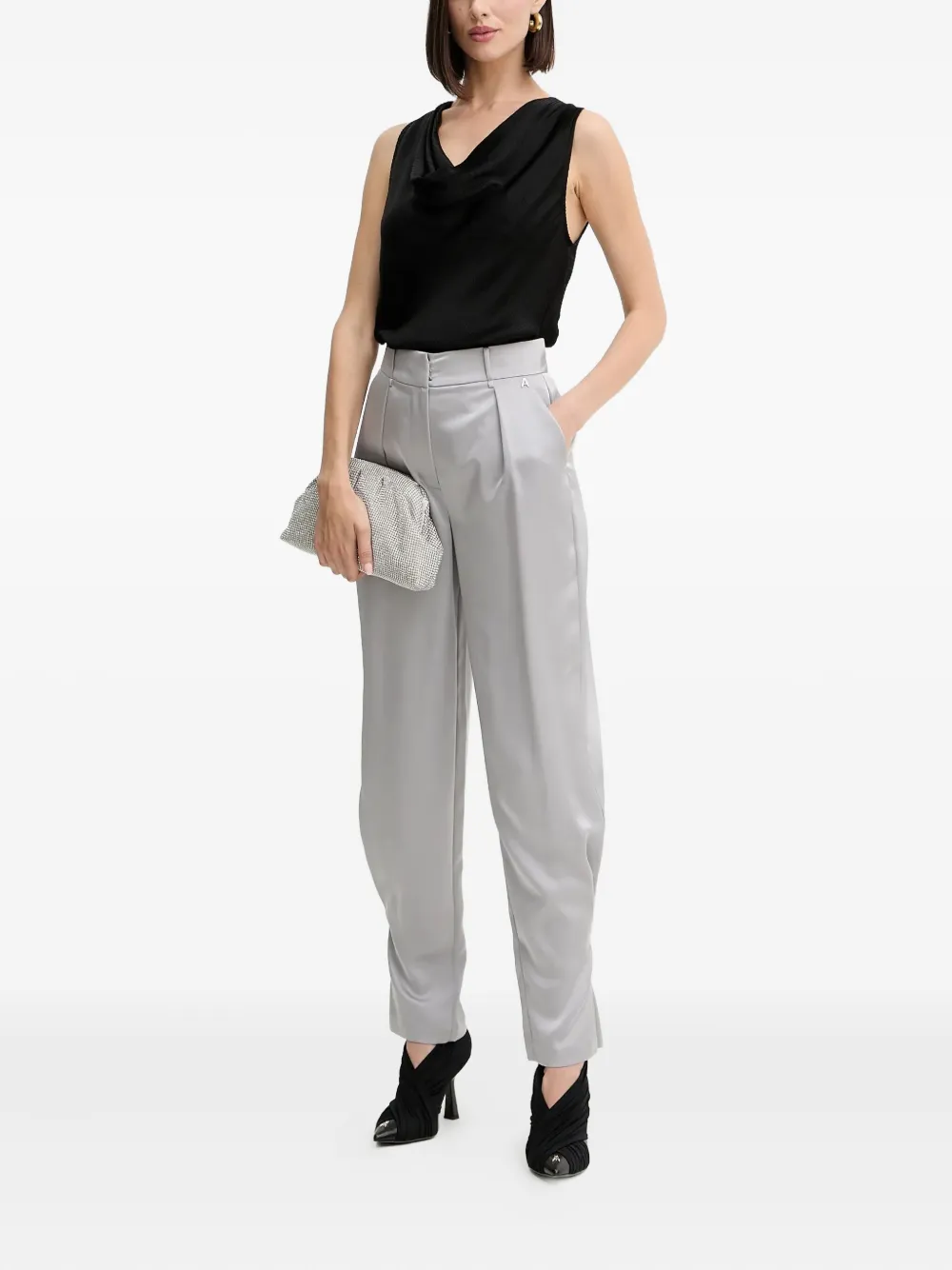 TWINSET satin trousers - Grijs