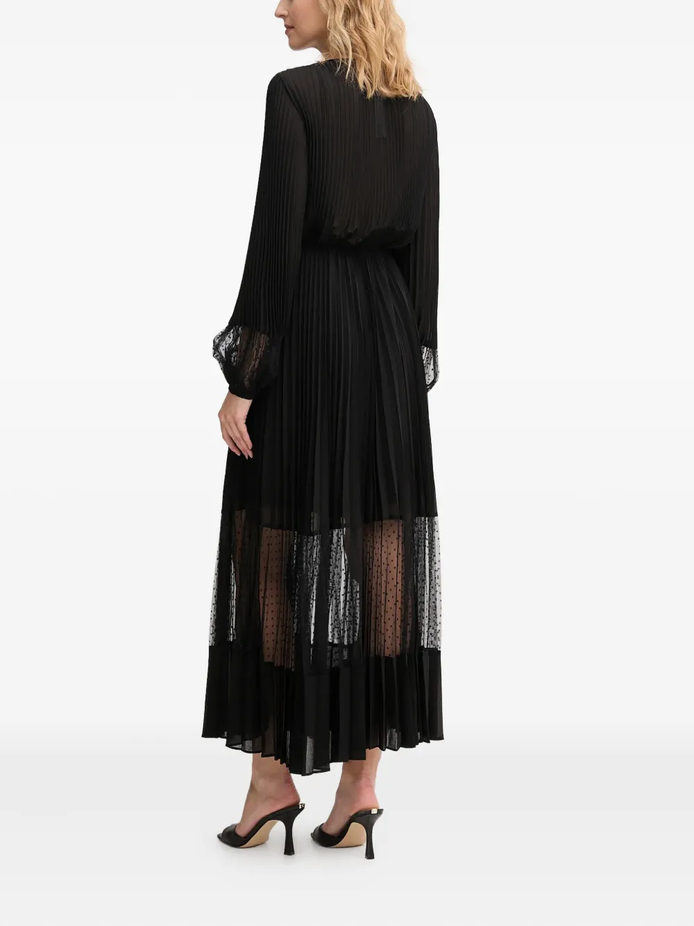 TWINSET Geplooide maxi-jurk Zwart